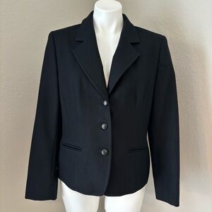 Vintage Pendleton Black Three Button 100% Wool Single Breasted Blazer Women’s